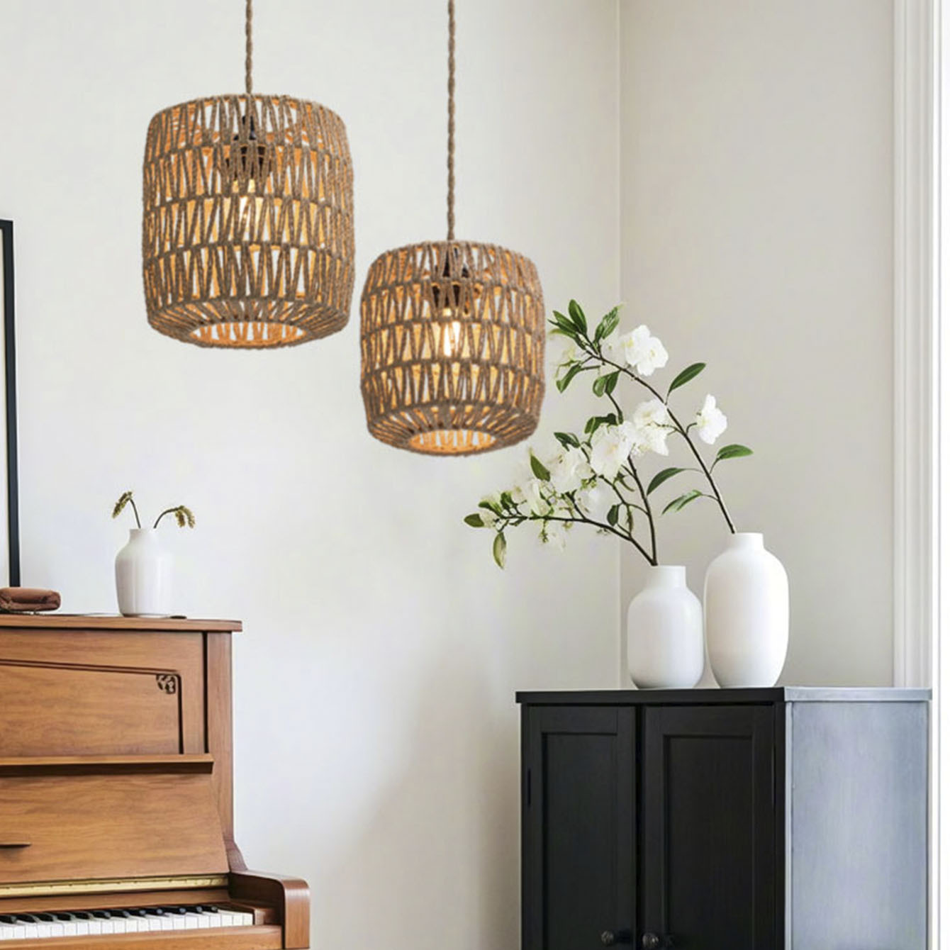 Pantalla de lámpara de estilo explosivo transfronterizo, iluminación, candelabro de casa de familia, restaurante de venta directa tejido a mano, restaurante de olla caliente, pantalla de linterna