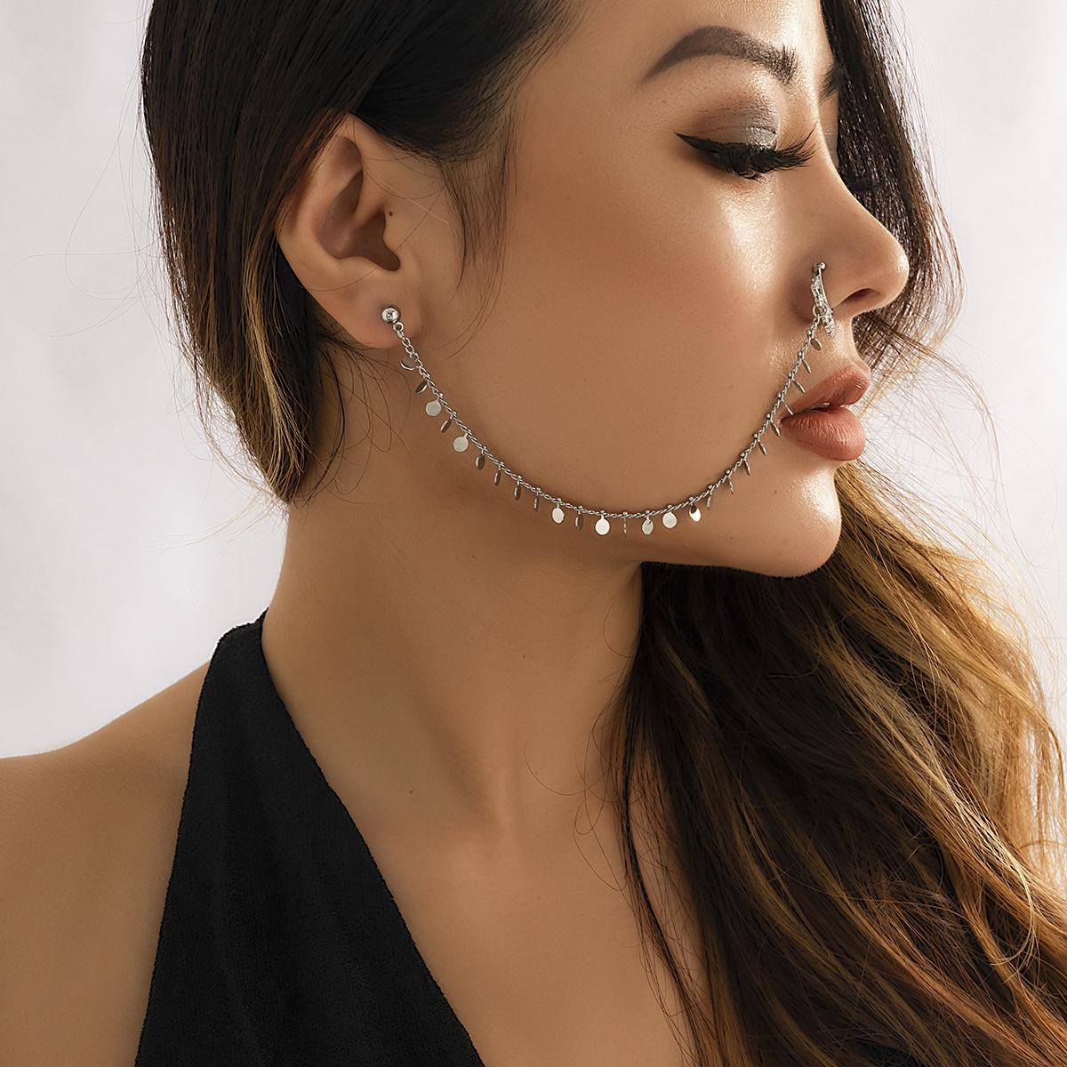 European and American jewelry, ethnic style, Su style, no punching nose studs, nose accessories, sweet and cool earrings, puncture nose rings_voghion.com