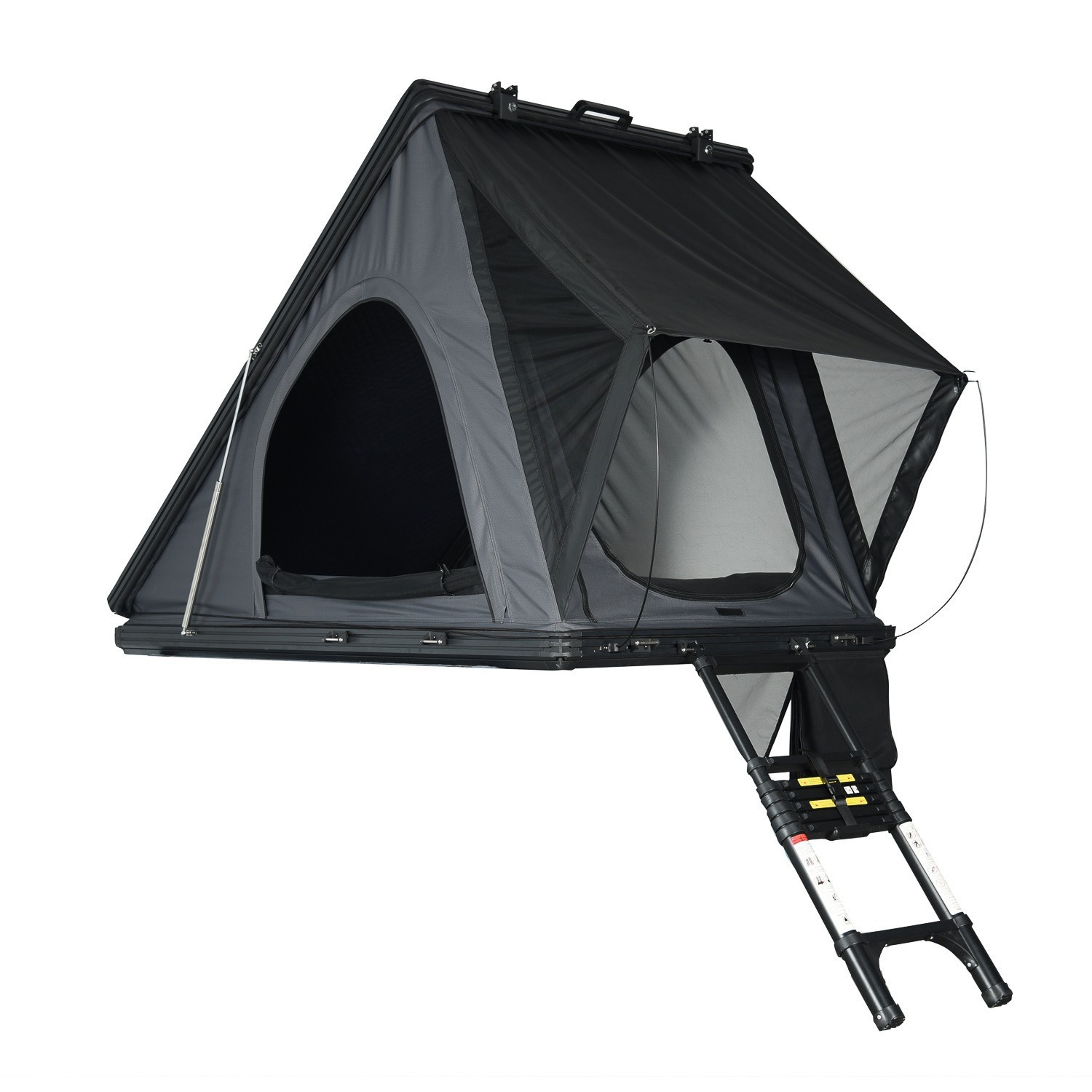 Outdoor Camping Quick-Open Aluminum Shell Hard-Top Roof Tent for Suv, Sedan, Mountain Camping, Hunting, and Stargazing