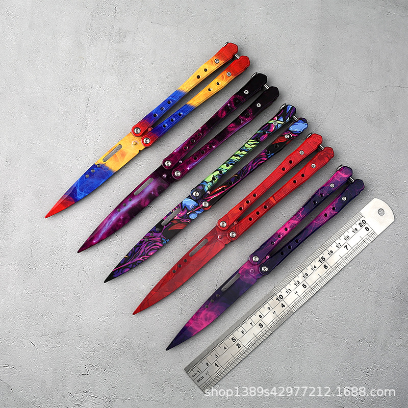 CS GO周边游戏蝴蝶刀训练不开刃工具练习刀折刀蝴蝶训练甩刀练习