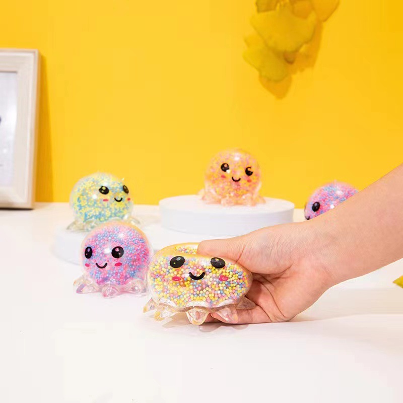Pulpo emisor de luz pellizco animal fabricante pulpo ventilación descompresión globo de aire TPR juguete al por mayor