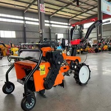 出口四驱汽油除草机小型农用多功能果园锄草工具碎草割草机碎草机