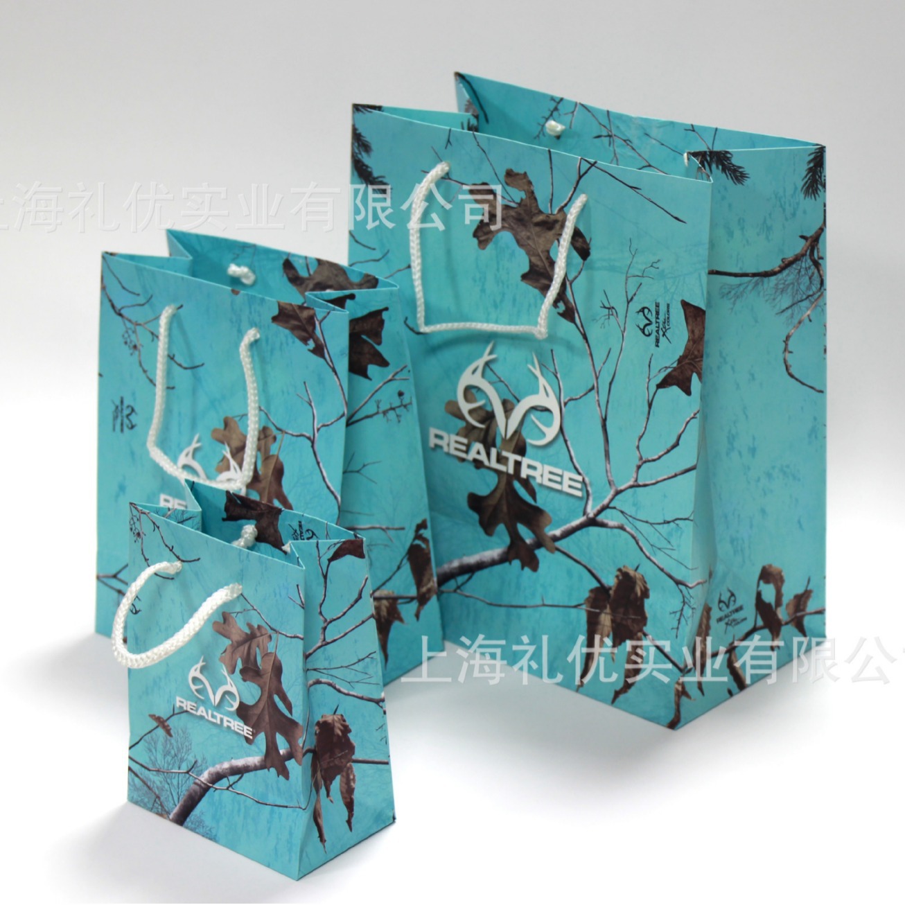 工厂制作生产手提袋纸质购物袋 编织绳子，纸质绳子纸质购物袋