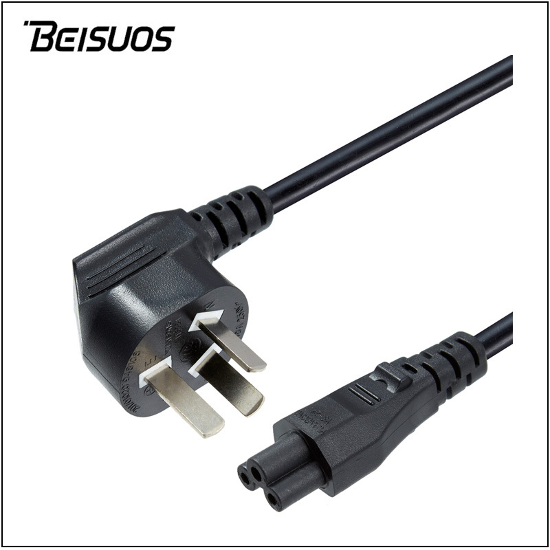 鹅头三插梅花尾电源线1.5米笔记本电脑适配器插头线鹅头C6延长线