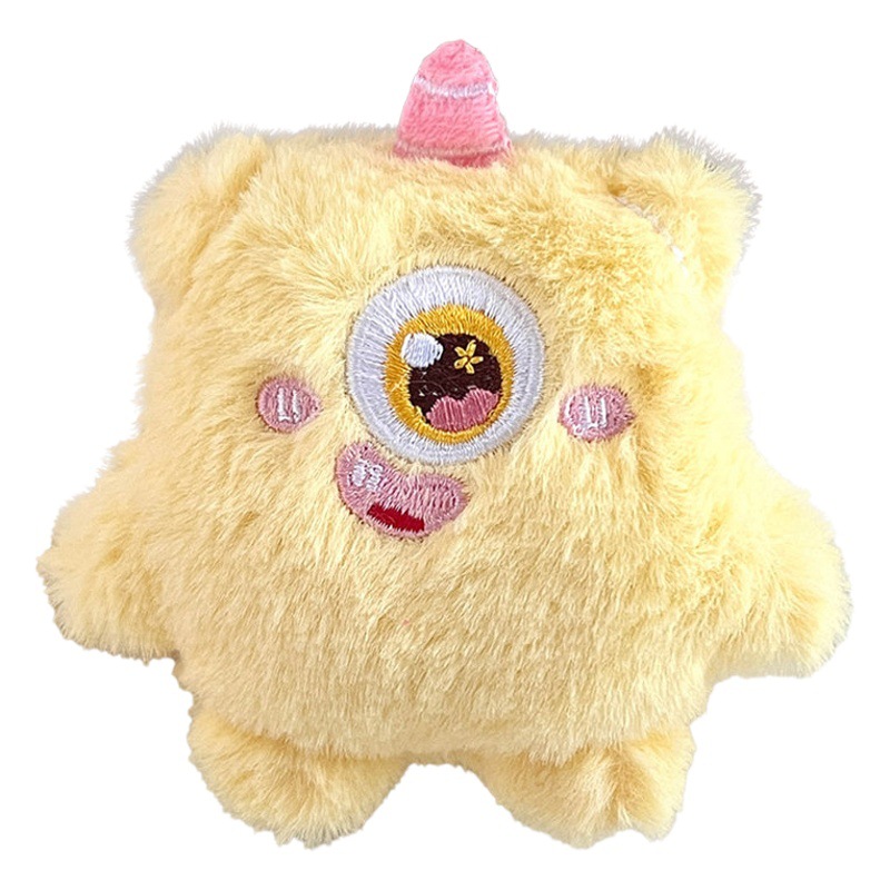 Pequeño Libro Rojo mismo felpa muñeca de dibujos animados broche de un solo ojo pequeño monstruo de tres ojos lindo monstruo bolsa accesorios Linda muñeca