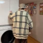 格子新款宽松外穿毛衣