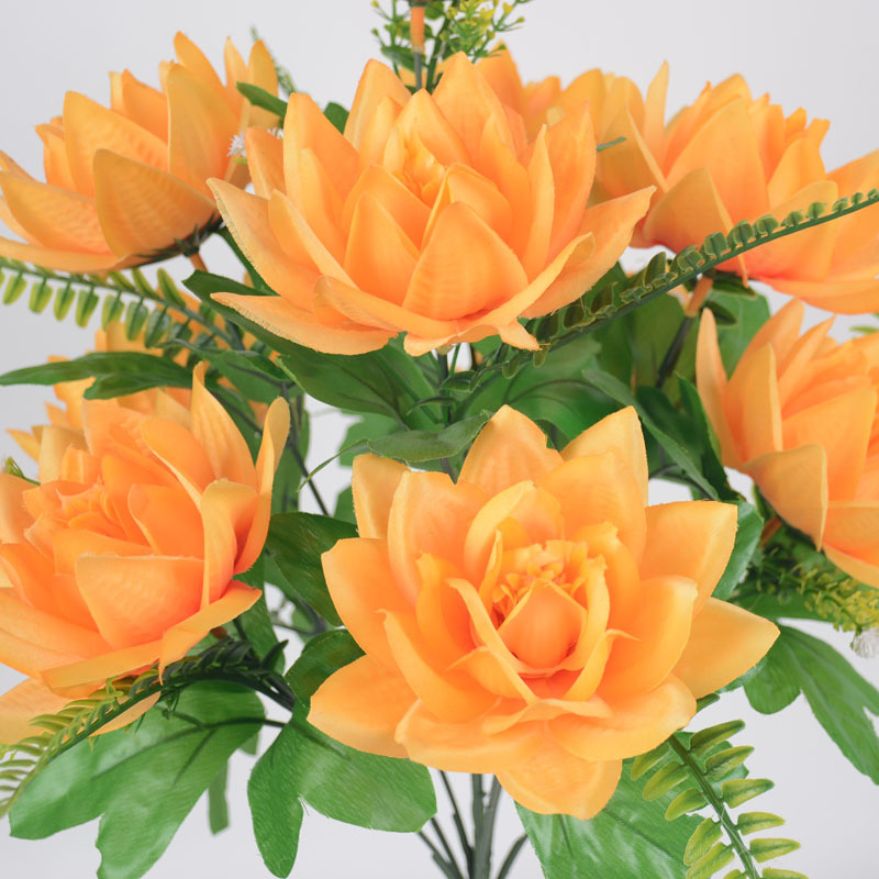 Nueva Lámpara de Loto Artificial, Flor Falsa de Guanyin, Decoración para el Hogar, Arreglo Floral de Plástico para Salón de Culto, Flor de Seda para Exhibición