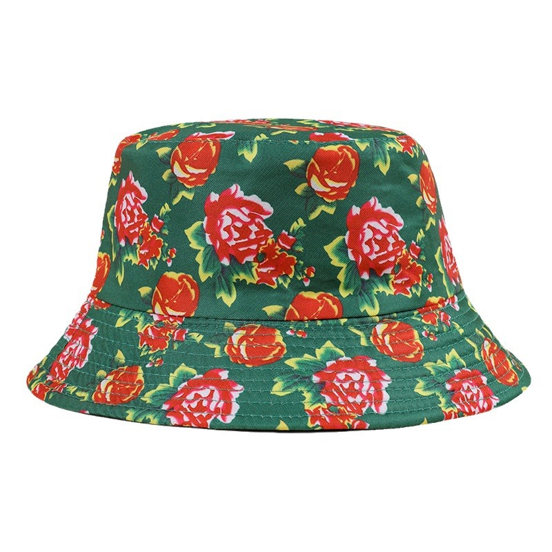 Nueva moda impresa de doble cara sombrero de pescador de las mujeres sombrero de sol de moda