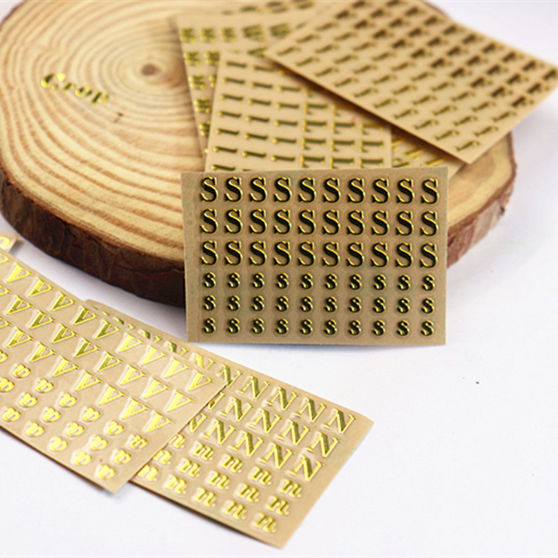 Cross-Border 26 Uppercase and Lowercase Alphanumeric 4mm Metal Glue Hanging Tags Aromatherapy Packaging Combination Word Stickers Decoration