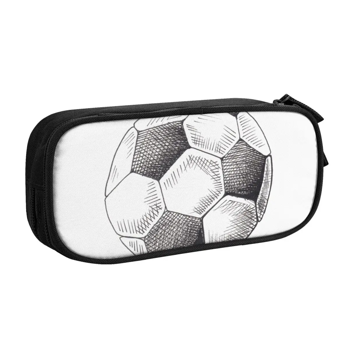 Fábrica fuente de bolsas de bolsillo de fútbol de una sola capa de poliéster caja de lápiz cuadrada de gran capacidad de bolsas de papel de estudiantes de baloncesto