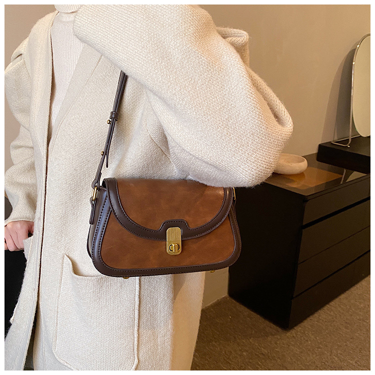Women's Crossbody Bag Contrast Colour Small Square Shoulder Bag_voghion.com