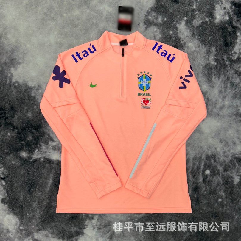 Brasileño chaqueta de asalto con capuchón, abrigo a prueba de viento, abrigo a prueba de agua, fábrica de fuentes deportivas, ropa de entrenamiento de fútbol al por mayor image 23