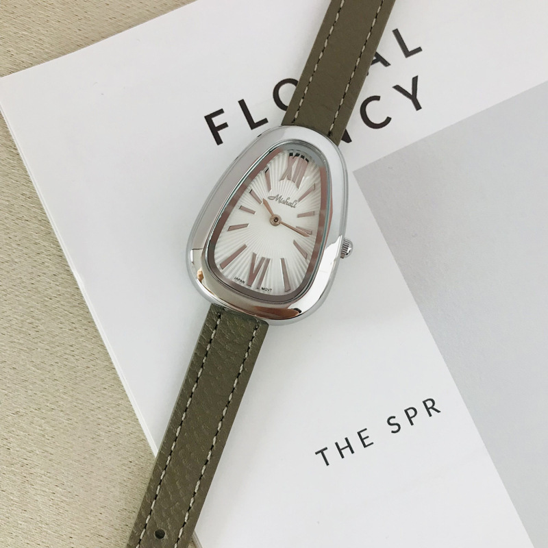 110g Weight Tempered Glass Mirror Material Genuine Leather Strap Material Watch Classification Pointer Display Type Buckle Buckle Style Oval Dial Shape Casual, Holiday Occasion Quartz Movement Solid Color Pattern All Seasons Season Women's Gender Vintage Style, Classic Style Style Vintage Style Classic Style Solid Color Buckle Quartz Watch Women's Watches 27