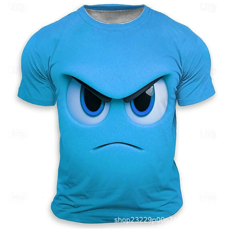 Funny Angry Face Pattern 3D Printed T-Shirt 2026 New Streetwear Smiling Men's T-Shirt Unisex Top Funny Angry Face Pattern 3D Printed T-Shirt 2026 New Streetwear Smiling Men's T-Shirt Unisex Top