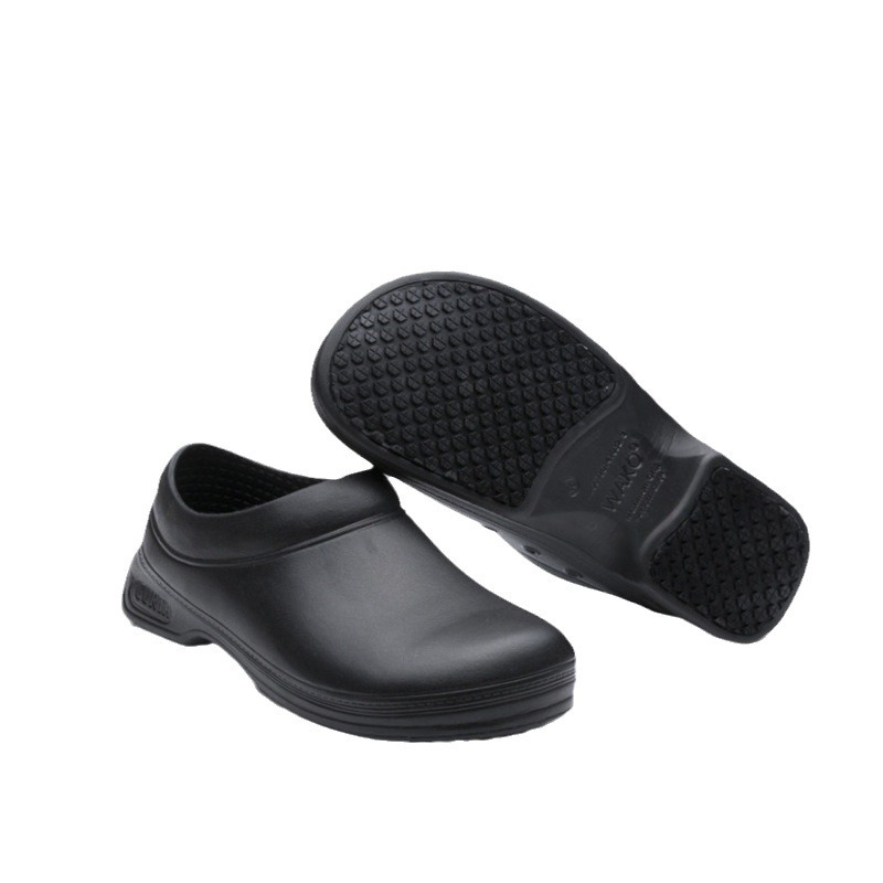 WAKO slip-on chef zapatos antideslizantes zapatos de cocina fábrica de alimentos zapatos de trabajo a prueba de aceite hombres y mujeres de una sola pieza entrega 9031