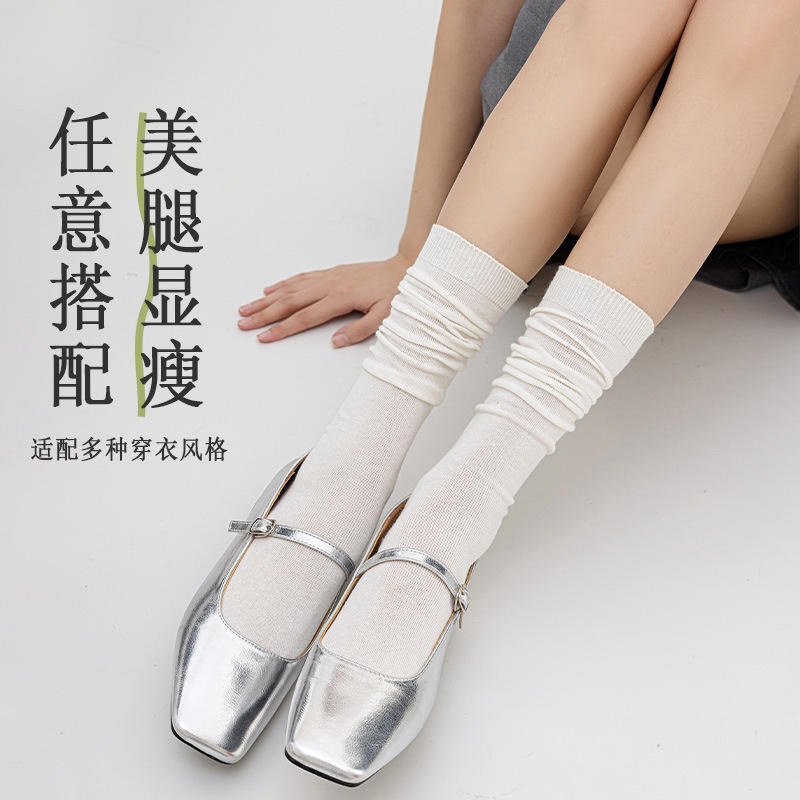 Calcetines de pantorrilla de primavera y verano delgados ballet de verano de mujer calcetines de piernas y rodillas transpirables calcetines de mujer