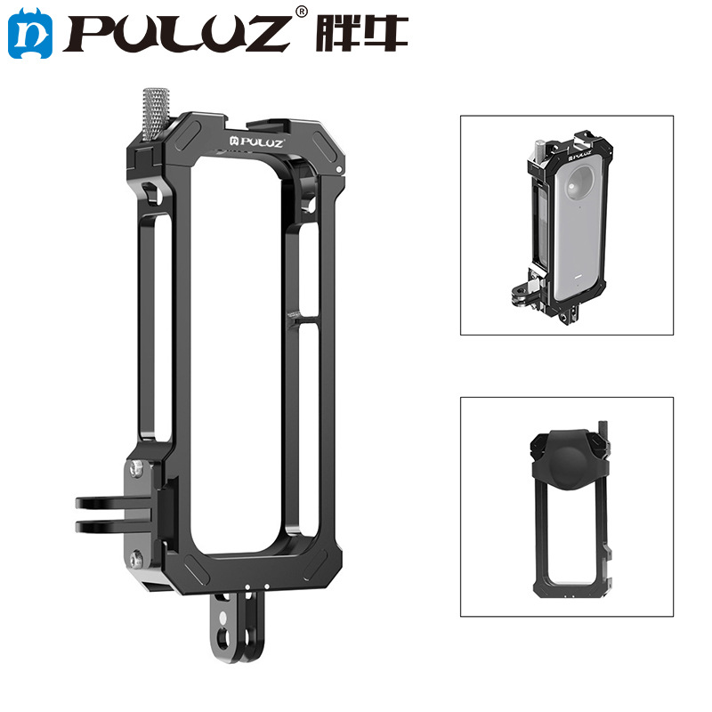 PULUZ Fat Cow adecuado para Insta360 X3 cámara panorámica marco de protección Metal jaula Conejo frío botas expansión Shell