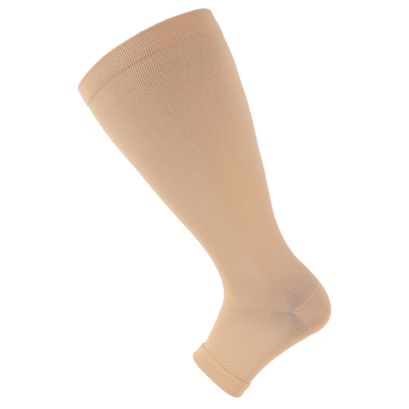 Nuevos calcetines de grasa extra grandes protección del pie protección de la pierna punta abierta calcetines deportivos correr fitness equitación deportes calcetines de becerro