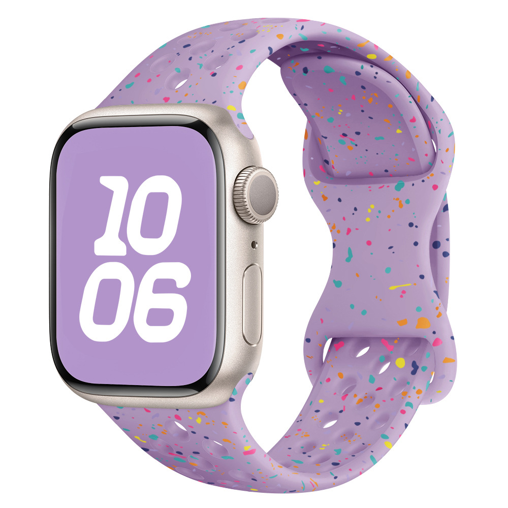 Aplicable para AppleWatch Apple Watch iWatch9ultraSE Butterfly agujero agujero agujero colorido pulsera de pulsera