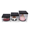 new pattern transparent Cake box baking birthday Cake box wholesale customized LOGO Triple Plastic