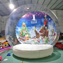 充气网红泡泡屋蹦床婚礼展示道具水晶球透明帐篷圣诞雪花装饰圆球