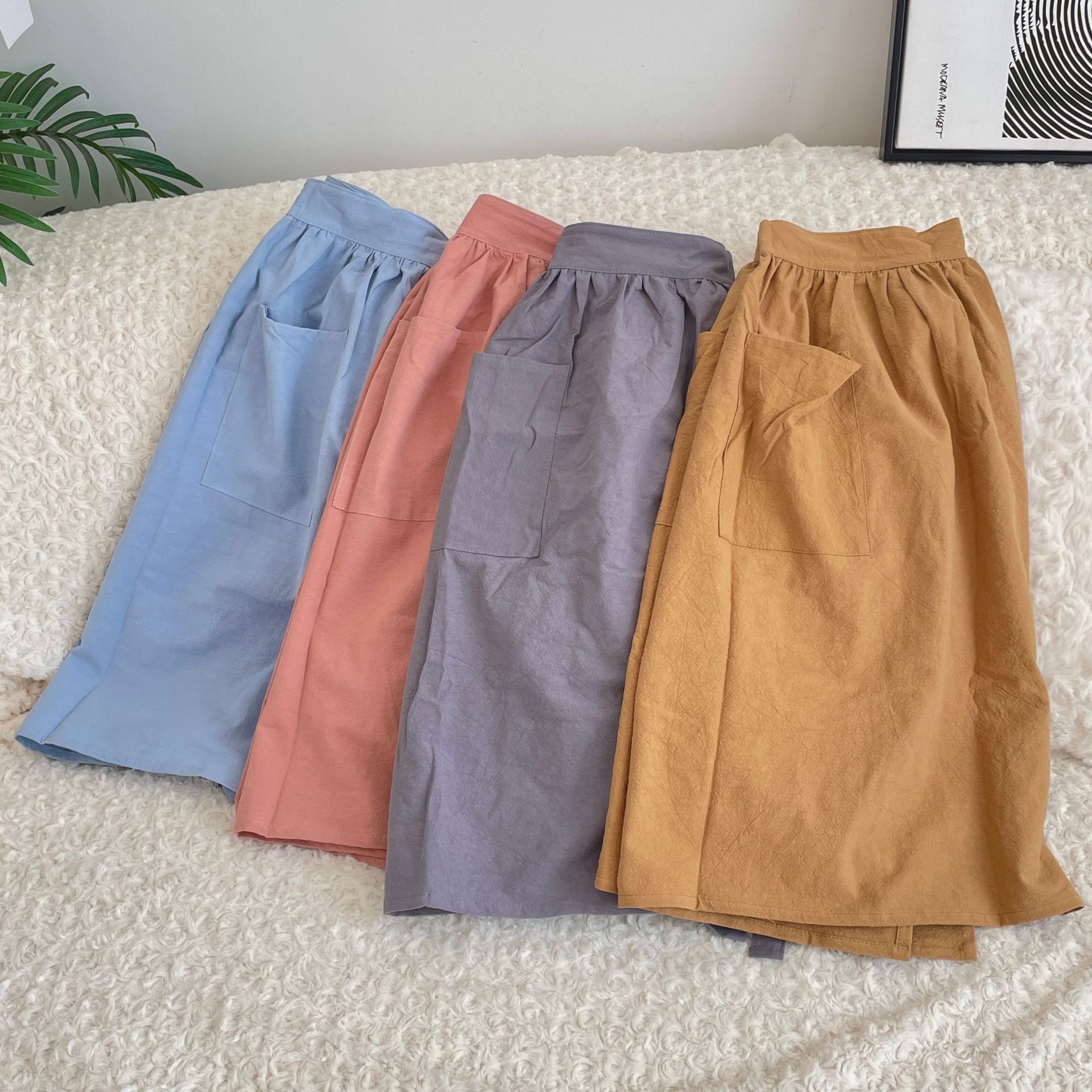 Durable Pure Cotton Half Apron For Home Kitchen Cooking Solid_voghion.com
