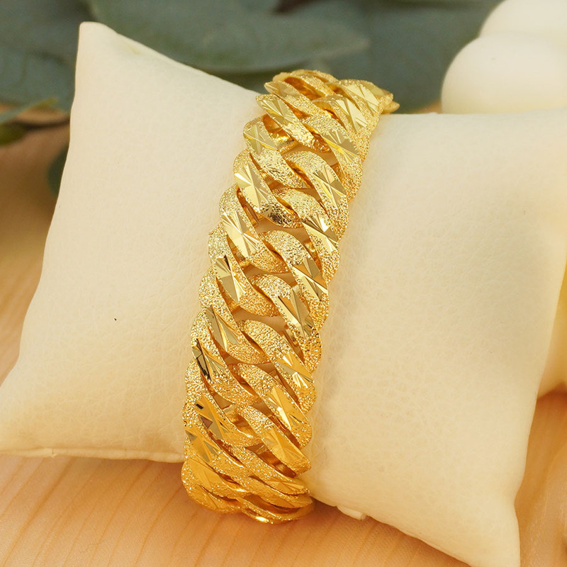 24K Gold Plated Middle East 18N Batch Flower Men Women Luxury Bracelet Batch Flower Bracelet Suitable for Holiday Party Gifts