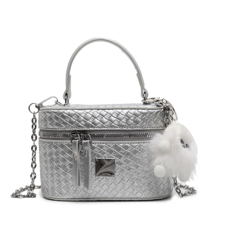 Bolso cuadrado pequeño portátil tejido de nicho 2025 nuevo bolso de hombro de tendencia de moda de todo fósforo bolso de mensajero súper caliente de alta calidad