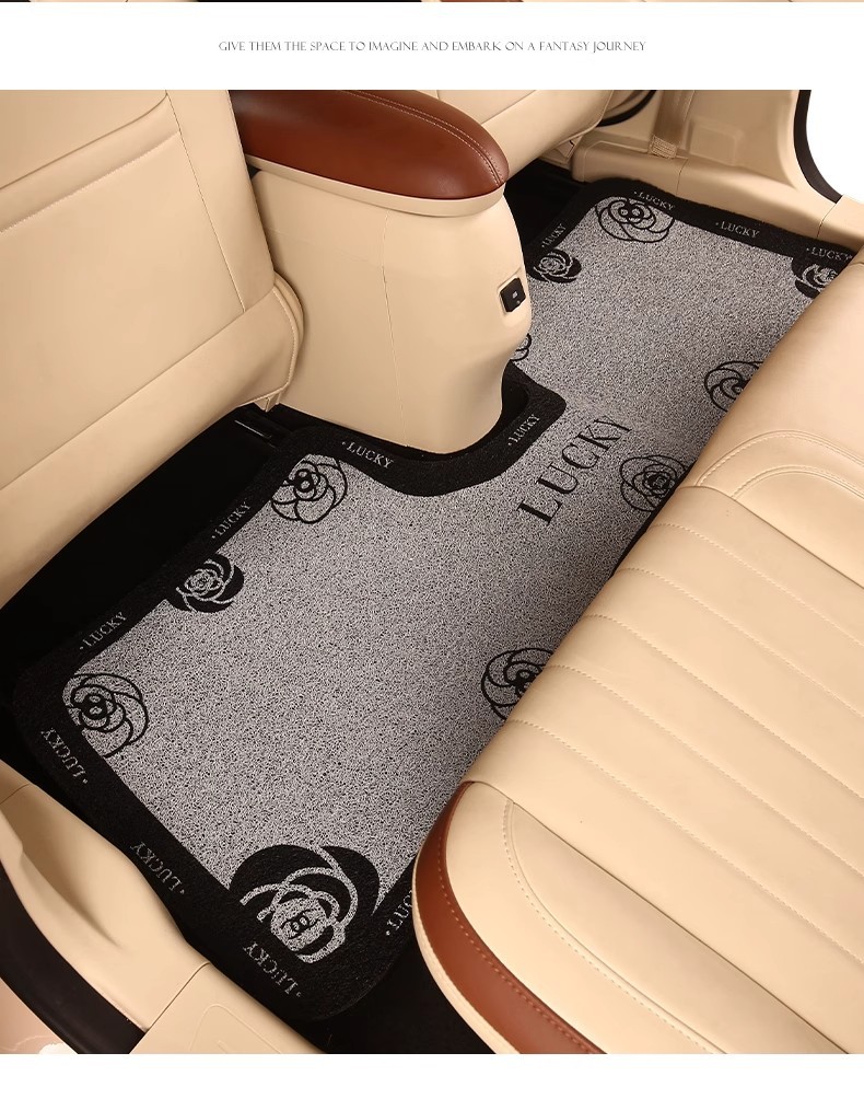 Cute Cartoon Car Floor Mat Silk Loop Single Piece High-End Car Interior Anti-Dirt Carpet Protective Mat Thickened Universal for Girls