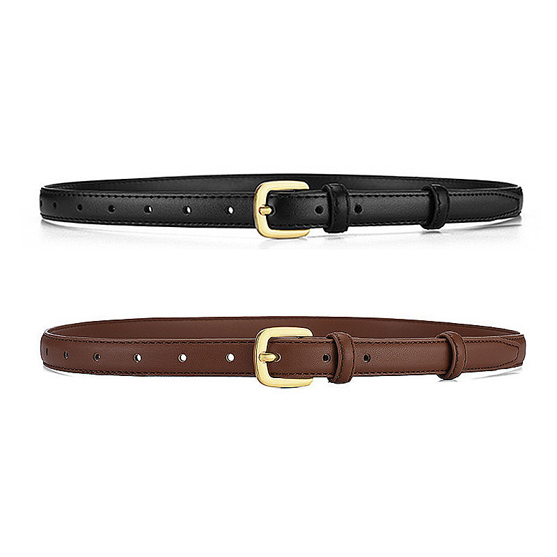 Women's Versatile Belt 2026 New Fashion Belt with Pin Buckle Decoration for Jeans Simple Alloy Belt