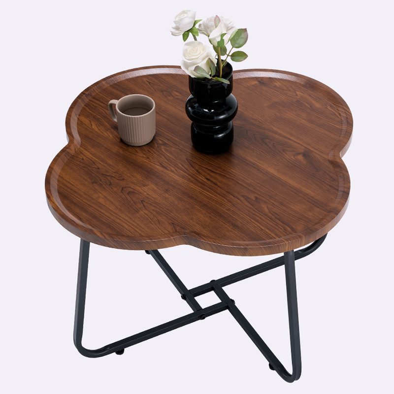 Salón de estar pequeño hogar mesa de té redonda sofá de lujo ligero combinación de armario lateral balcón simple mesa redonda móvil