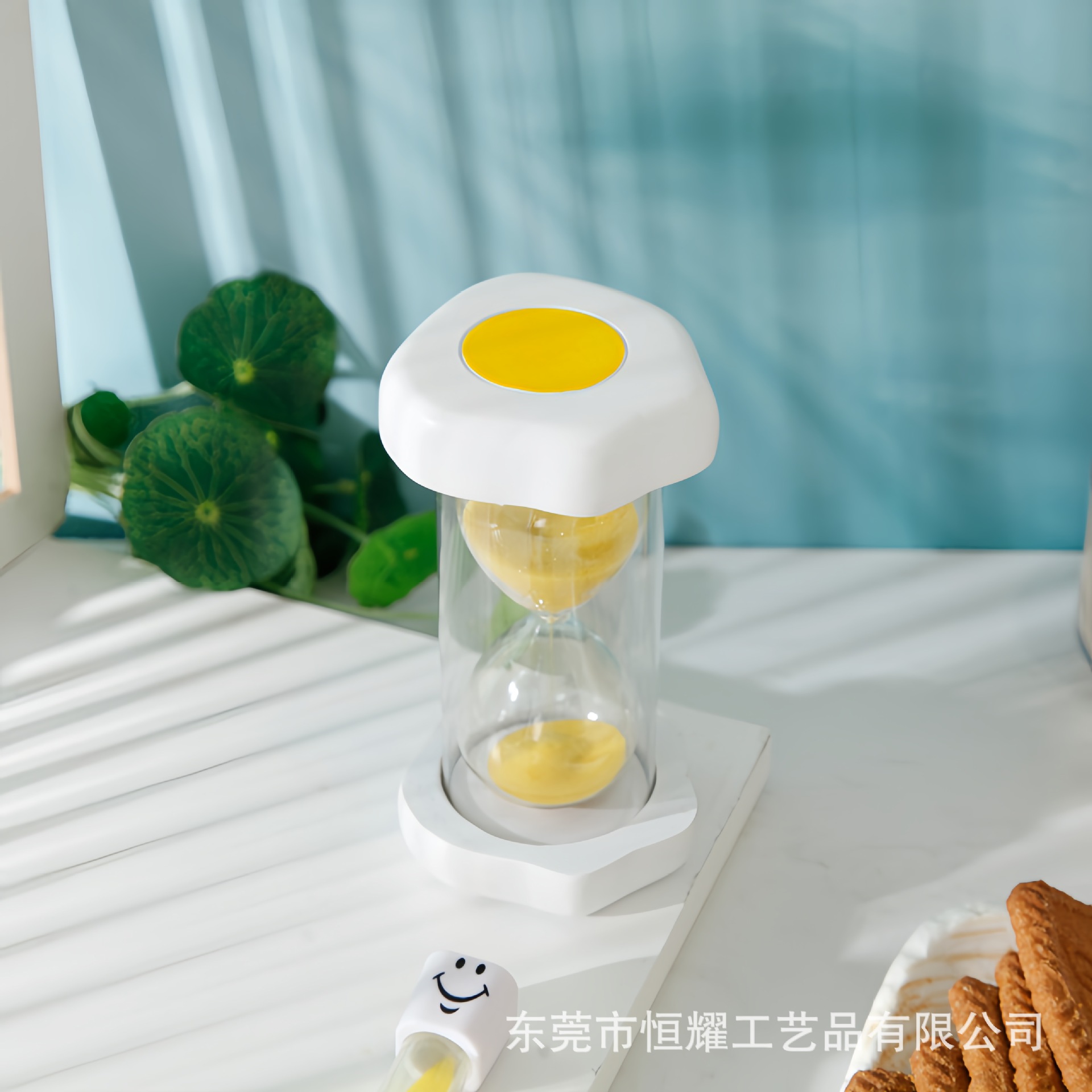 Decoración de mesa creativa de plástico anti-caída relojes de arena temporizador para niños 10 / 20 / 30 minutos media hora para comer y aprender