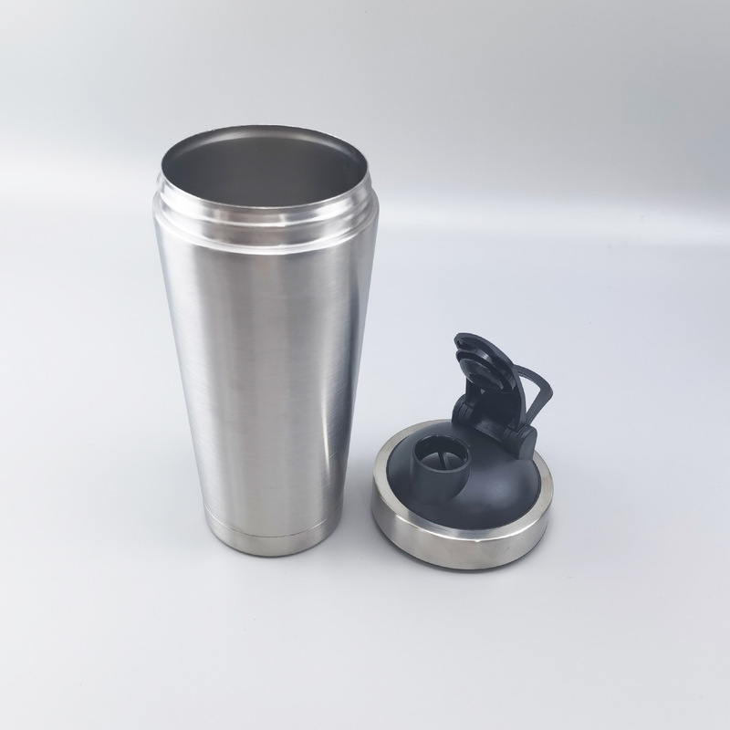 Fitness protein shake powder Cup 304 stainless steel sports mixing ball large capacity dribbling sports water Cup shake