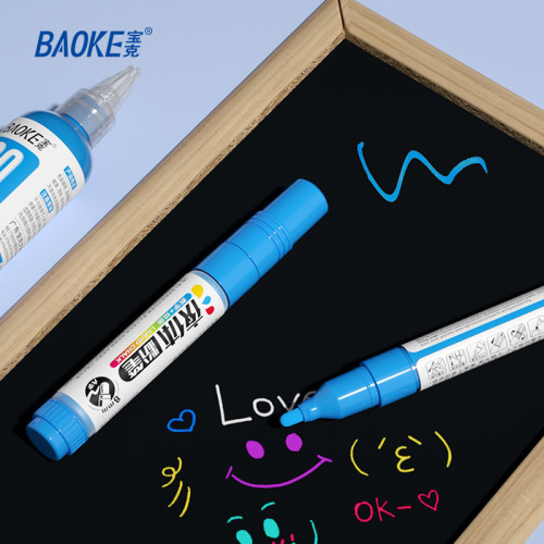 Baoke MP3914 liquid chalk office color teaching erasable dust-free chalk 3mm whiteboard pen can add ink