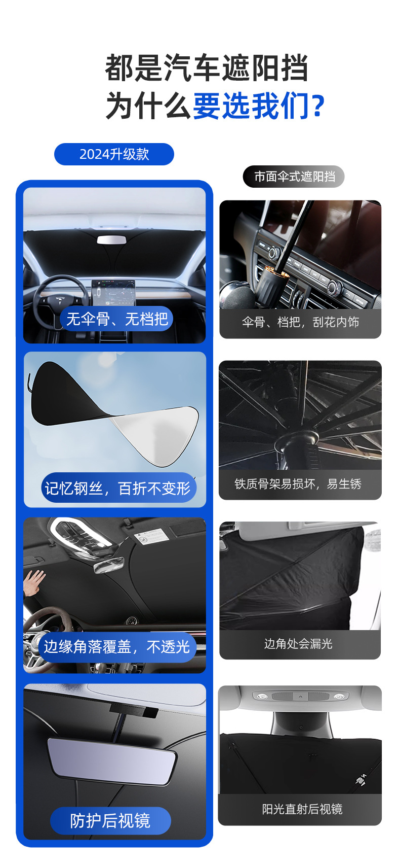 [Oem Customization] Car Front Windshield Sunshade Heat Insulation Sun Visor Summer Car Sunshade Front Shield