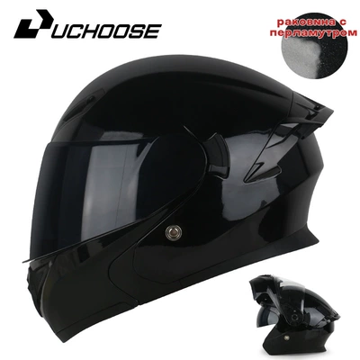 Motorcycle Safety Supplies: Helmet with Bluetooth Safety - bright-black-tea-mirror-comes-with-transparent-mirror-bluetooth-headset-m