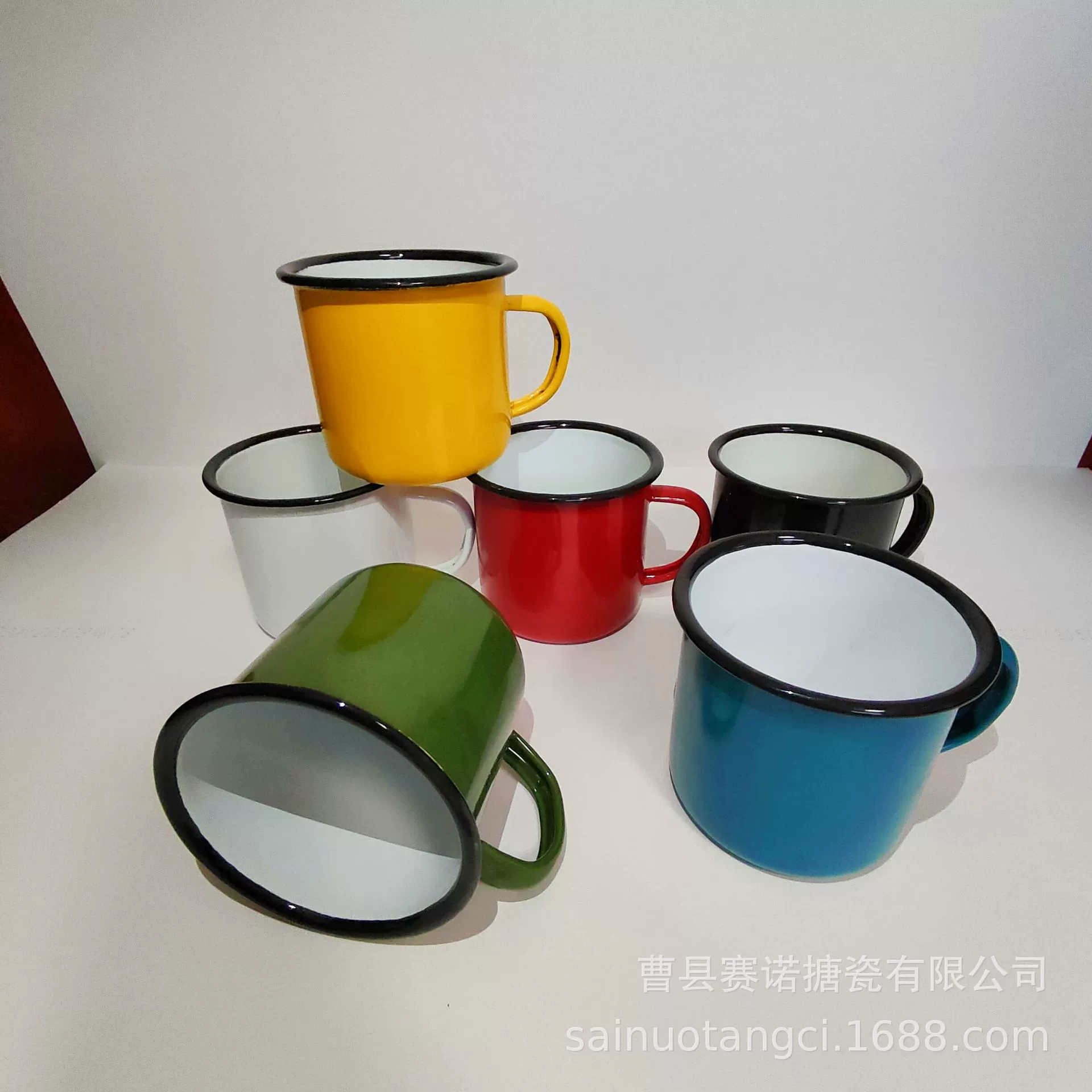 Enamel, ceramic tea cup, (Cross-border trading), increased thickness, 0.5mm