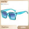 Square brand fashionable sunglasses, European style, internet celebrity