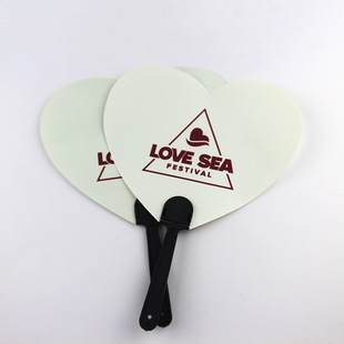 Customized Mid-Length Plastic Pp Fan Without Fan Bones, Summer Advertising Pp Fan