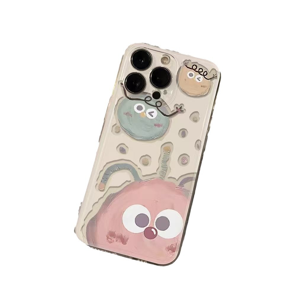 Divertido briquetas para iphone16promax funda para teléfono móvil nuevo Apple 15 anti-caída 14pro Japón y Corea 13/12