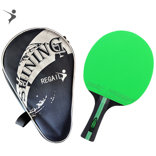 REGAIL color table tennis racket red/blue/green yellow double-sided beef tendon rubber training table tennis racket