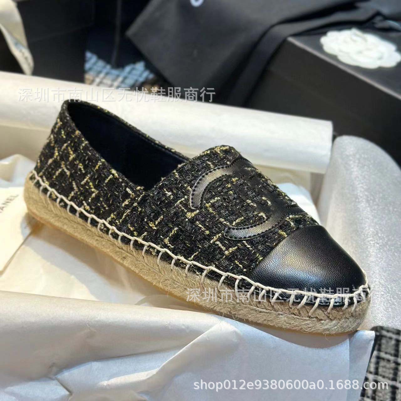 여성을위한 Xiaoxiangfeng 대마 로프 밀짚 어부 신발 복고풍 리넨 신발 플랫 슬립 온 캐주얼 로퍼 신발 도매
