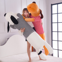 毛绒玩具狗狗床上睡觉抱枕长条枕可爱玩偶公仔大号布娃娃生日礼物