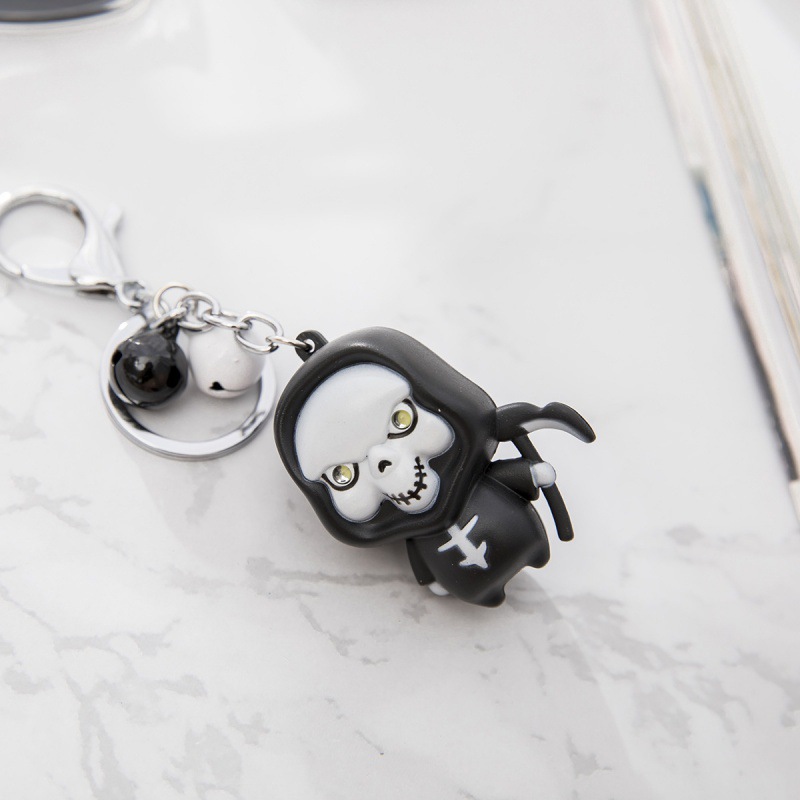 Halloween Reaper Car Llavero Ghost Brillante Tricky Spoof Sound Colgante Halloween Creative Bag Colgante