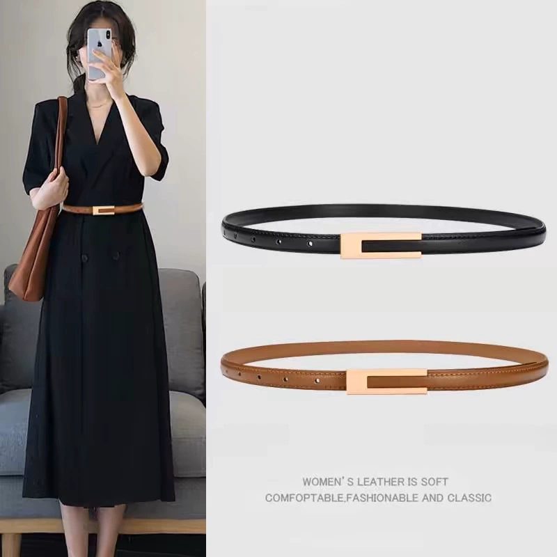 Матовый застежка тонкий пояс женский летний декор платье платье талия бумага дикая одежда с костюмом талии маленький ремень