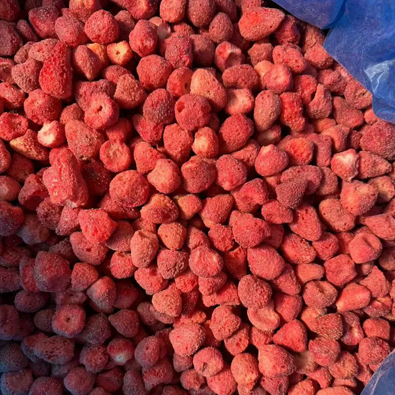水果干整颗厂家散装批发草莓脆酸奶拌料烘焙原料小B果冻干草莓干
