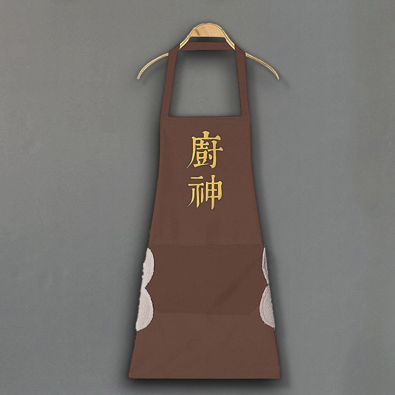 批发防水防油围裙厨房家用围腰挂脖围裙无袖pvc擦手吃货厨神围裙|undefined
