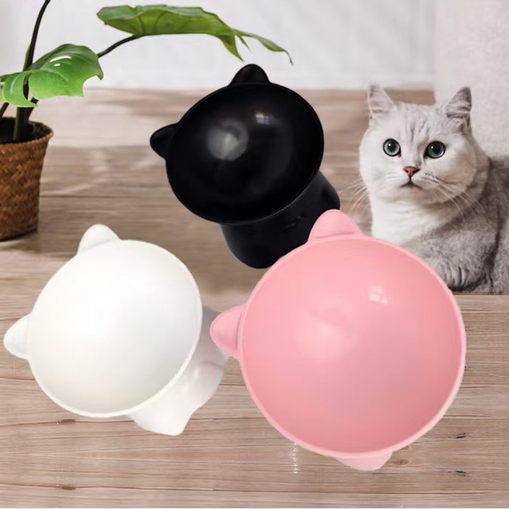 키가 큰 고양이 귀 애완동물 그릇, 목 보호대, 고양이 밥그릇, 개밥 그릇, 뒤집히는 방지 식수 고양이 그릇, 애완동물 용품