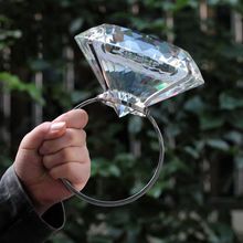 超大戒指巨型80MM水晶大钻戒钻石大婚庆布景道具结婚求婚纪念礼热
