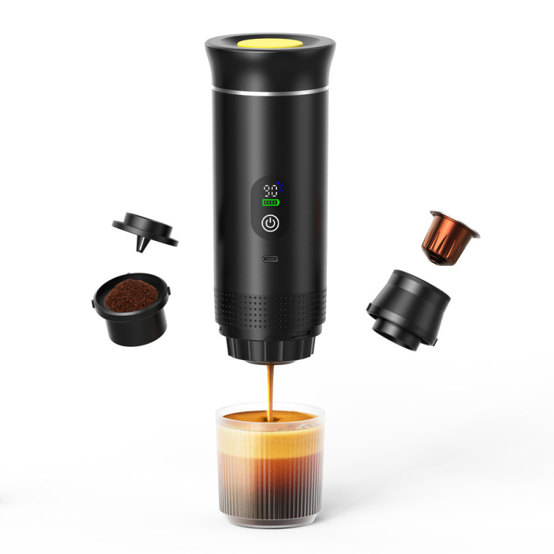 Cross-Border Portable Capsule Digital Display Coffee Machine Espresso Electric Small Wireless Heating Pump Pressure Coffee Machine